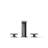 Composed Deck-Mount Bath Faucet With Cross Handles