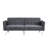 Gracie Mills 75" Dark Gray Linen Sleeper Sofa With Silver Legs