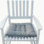 Chaise berçante en bois BLANC, sans passe-partout