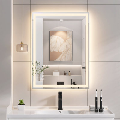 Abbagail LED Bathroom Mirror Bluetooth, Dimmable, Defog, Wall Mount