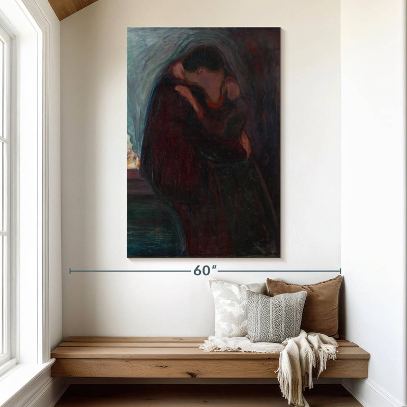 Hardie The Kiss Munch, H 51 po x l 34 po