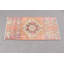 Tapis vintage rétro Oushak turc idéal pour le vestibule avec un matériau lavable doux dans des tons orange vif