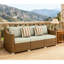 Extérieur avec coussins et coussins décoratifs tissés à la main, toutes saisons, abri de jardin, capacité de 795 lb, canapé de patio épais pour regarder les étoiles à l'extérieur