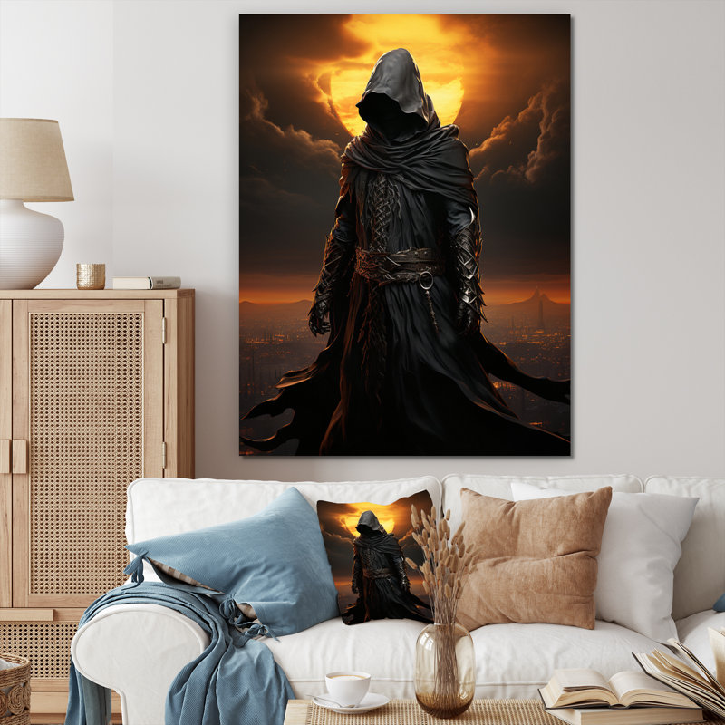 " Hooded Villian I ", 20" H x 12" W x 1" D, Wrapped Canvas