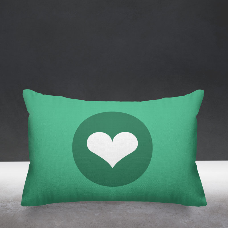 Housse et insert de coussin rectangulaire Sweet Heart, Menthe