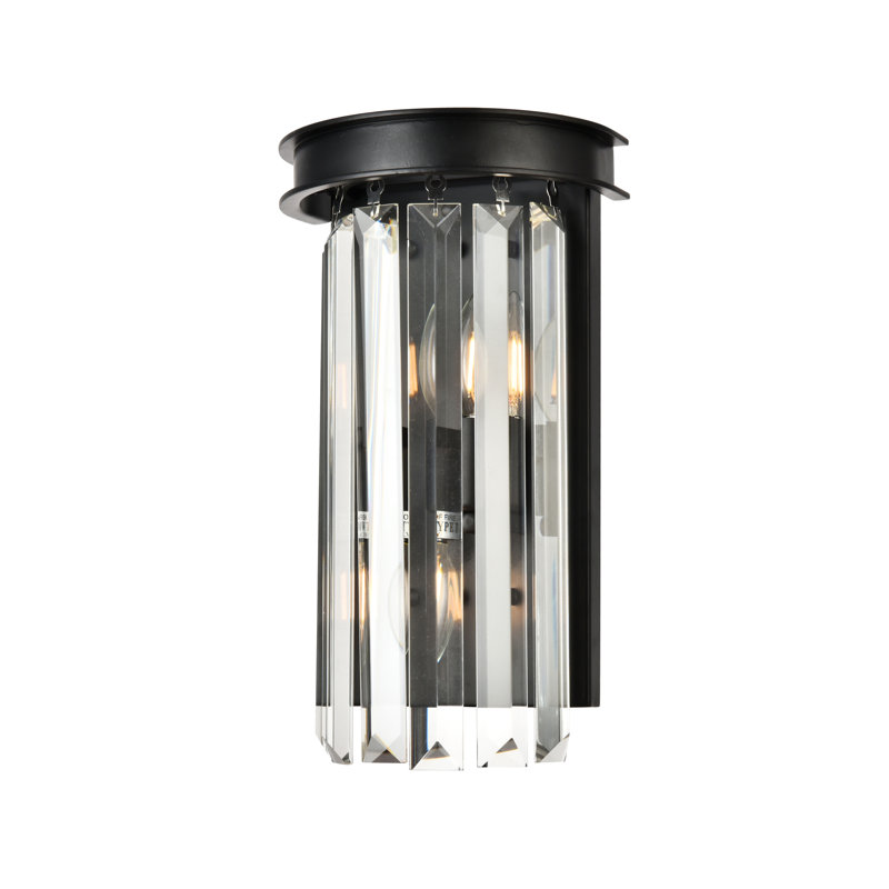 Plafonnier encastré 8 po Yazmin, Brun moka, Cristal (transparent)