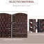 Paravent 3 panneaux Brown Weave - hauteur 6 pi. Paravent artistique au design élégant. Idéal pour les petits espaces. Panneaux hauts portatifs pliables, brun. Facile à plier