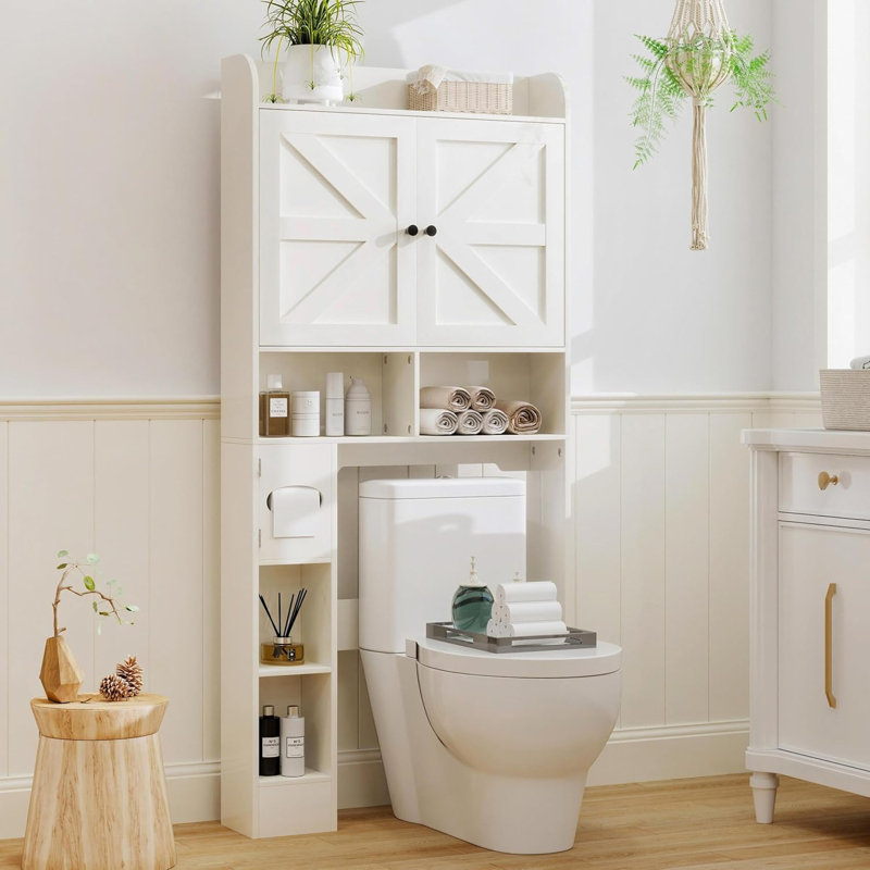 Rangement autoportant au-dessus de la toilette Layleigh, Blanc