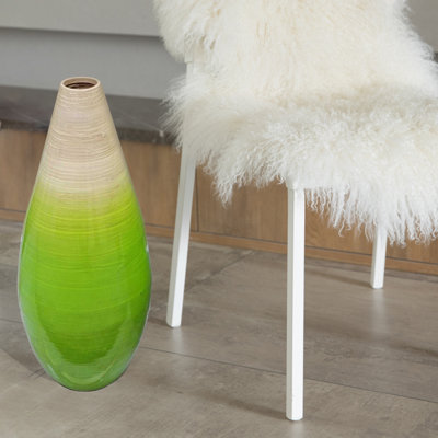 Qailah Solid Wood Floor Vase