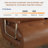 70.86 In. Mid Century Modern Cognac Faux Leather Convertible Sofa Bed With High Density Foam And Hidden Support Legs-2097073370