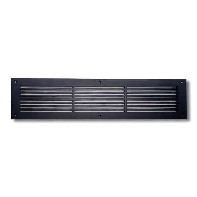 Couvercle d'évent mural standard en aluminium, Noir