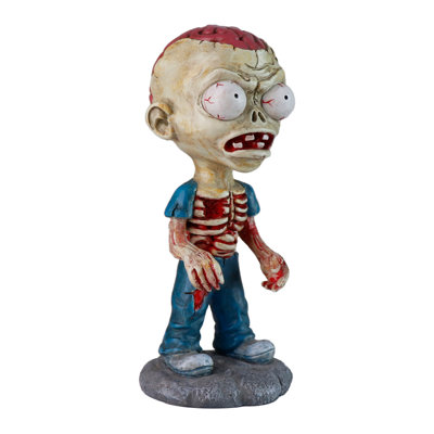 Spooky Halloween Resin Zombie Garden Statue - 5.5" Realistic Apocalypse Undead Figurine for Outdoor Lawn, Patio, and Haunted House Decor