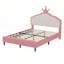 Lit princesse en cuir PU avec tête de lit capitonnée-1390336688