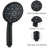 Matte Black Handheld Shower Faucet With 7 Spray Options And Support Settings Shower, Black, Easy To Install