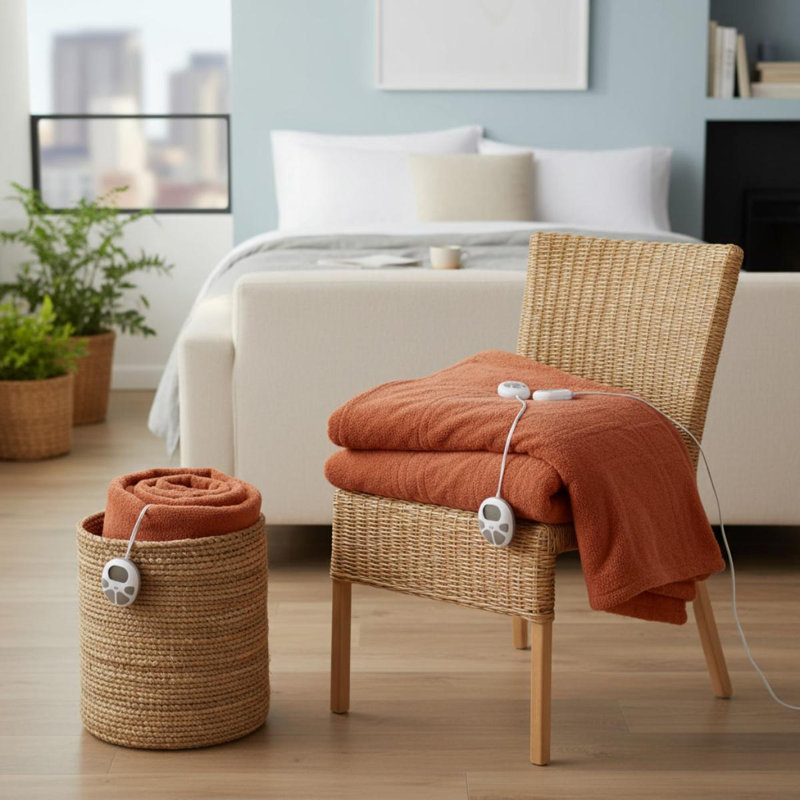 1 PCS Queen Blanket Rust