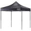 Auvent escamotable 10 x 10, parois latérales 3-en-1 de 9 m, structure mouchetée noire, plateau noir avec revêtement argenté UPF50 + WR, 4 hauteurs de 6,7 à 7,6 pi, 1 paroi latérale + 2 fenêtres, avec piquets / sacs de sable / cordes / sac pour la plage du camping