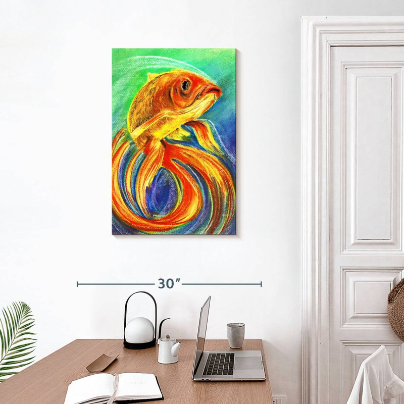 Brampt Gold Betta Fish, 30" H x 20" W