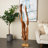 Teak Wood Handmade Live Edge Floor Abstract Decorative Brown Sculpture