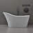 59" x 28" Freestanding Soaking Acrylic Bathtub with Reversible Drain-50499986