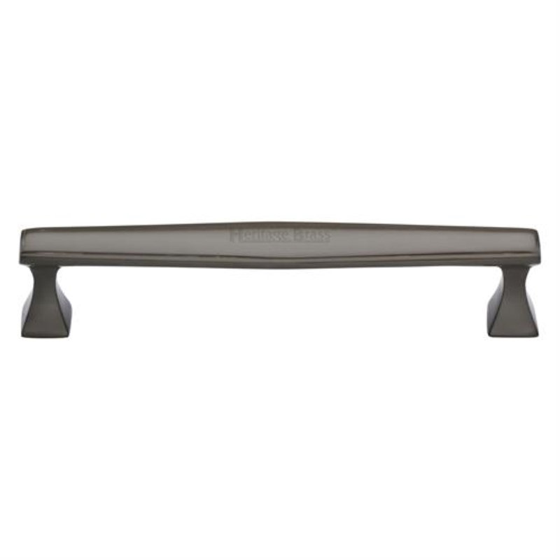 Heritage Brass Heritage Cabinet Pull Deco Design, 2.5cm H x 22cm W x 3.5cm D, Matt Bronze