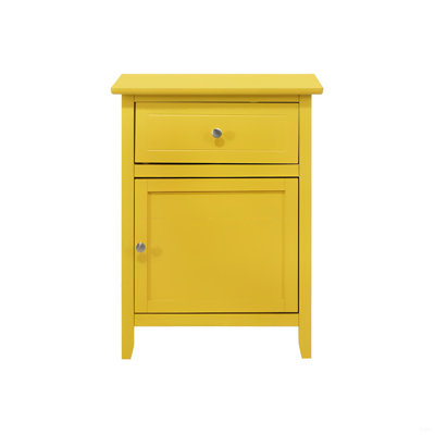 Table de chevet jaune vibrante