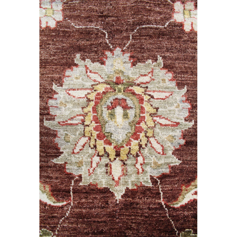 Tapis rouge / bourgogne / jaune nouvel âge Agra 8 pi 9 po x 12 pi 4 po Agra