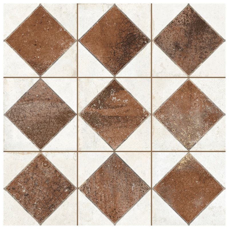 Kings Arles 13 In. X 13 In. Ceramic Floor And Wall Tile, Brown/Beige