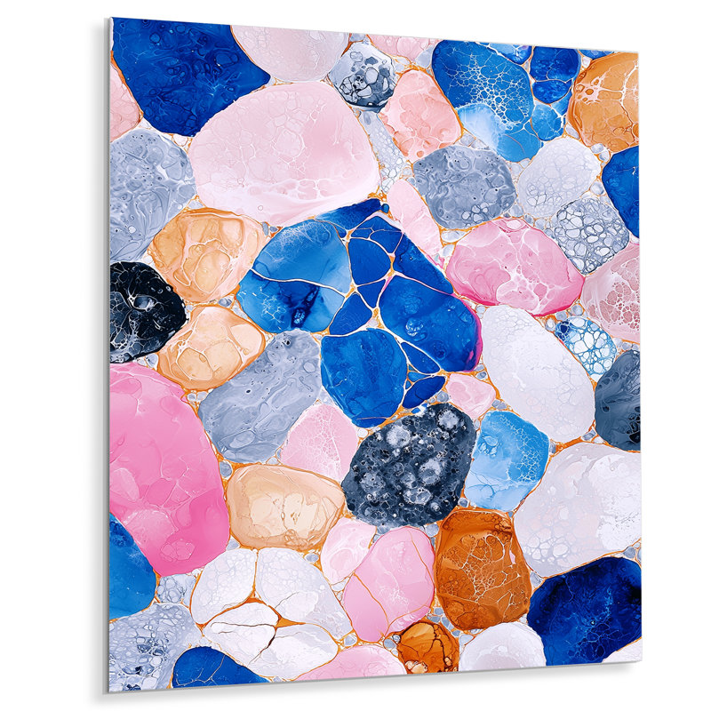 Rose et bleu Echo of Stones, H 44 po x l 34 po x P 0,84 po