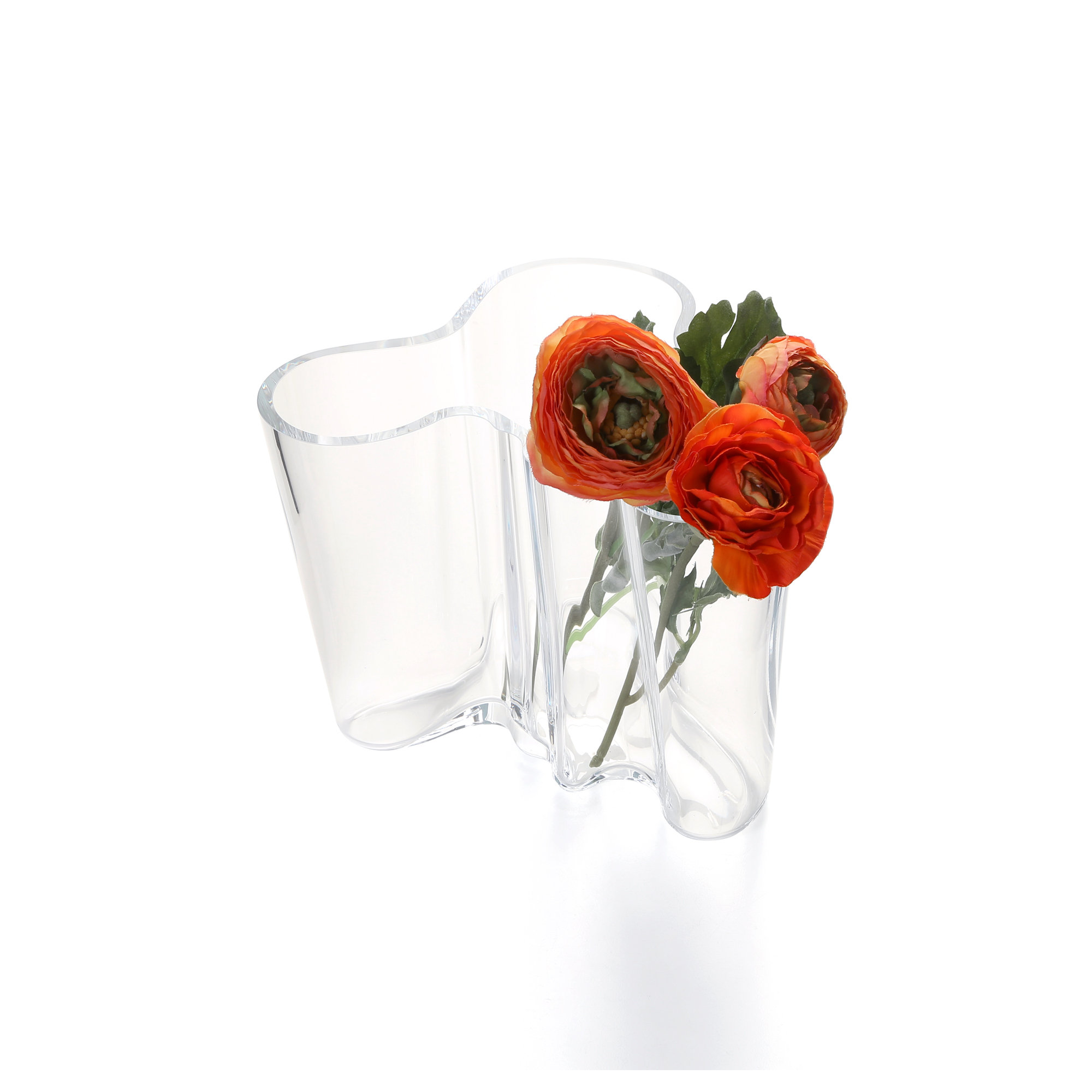 Aalto Glass Table Vase, 4.72" H x 6.06" W x 4.75" D, Clear