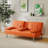 Leather Multifunctional Double Folding Sofa Bed with Coffee Table for Office Use