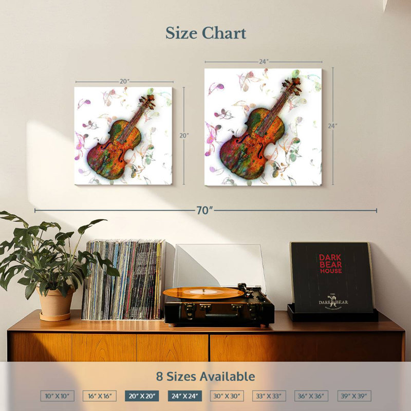 Violin Lessons, 20" H x 20" W