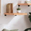 Wall Shelf Light BrownTreated Solid Wood Oak-1832357315
