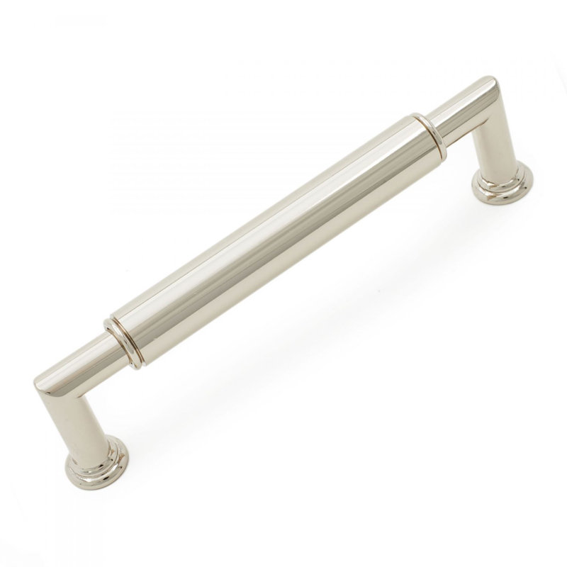 Cylinder 5" Centre to Centre Bar Pull, Polished Nickel