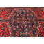 Tapis oriental rétro fait main rouge géométrique 3 pi 6 po x 6 pi 3 po