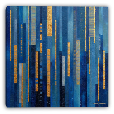Midnight City Lights Wrapped Canvas Wall Art