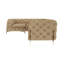 Chesterfield Corner Sofa L-Shape  with Gold Metal Legs-420588192-420624068
