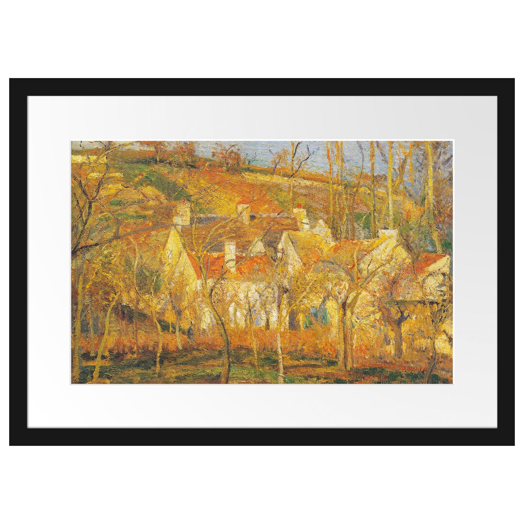 Gerahmter Kunstdruck Les Toits Rouges Coin De Village von Camille Pissarro