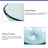 16.5"L x 16.5"W Glass Bathroom Vessel Sink Clear Circle Tempered Glass Bathroom Sink with Pop-up Drain and Basin Faucet-124049121-124049124