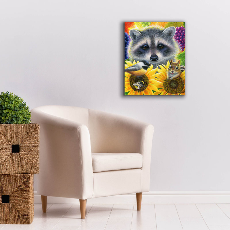«Sunflower Friends» par Bridget Voth, H 24 po x l 20 po x P 0,75 po