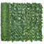Panneaux muraux en gazon artificiel Outsunny, décoration murale en gazon artificiel 118 po x 39 po, fond de verdure pour l'extérieur, intérieur, jardin, clôture, cour, vert foncé