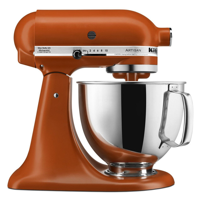 Batteur sur socle à tête inclinable de 5 pte Artisan® de KitchenAid®, Orange brûlé