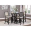 Table de hauteur comptoir 1Pc avec 2X présentoirs de mobilier de style transitionnel
