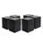 Black Wood-Like End Table, 14.02" Square Surface, For Lamps And Drinks, Indoor Outdoor Usage 18" Tall, Books, Mixable With Different Heights-1807092378-1807092375