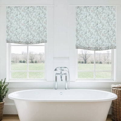Cordless Hand-Operated Soft Fold Roman Blind,Blossombird Relaxed Roman Shade