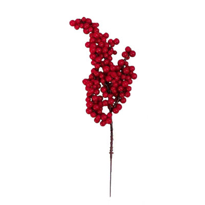 10pcs Red Artificial Berry Branches 22cm For DIY Christmas Crafts Wedding  Home Decor