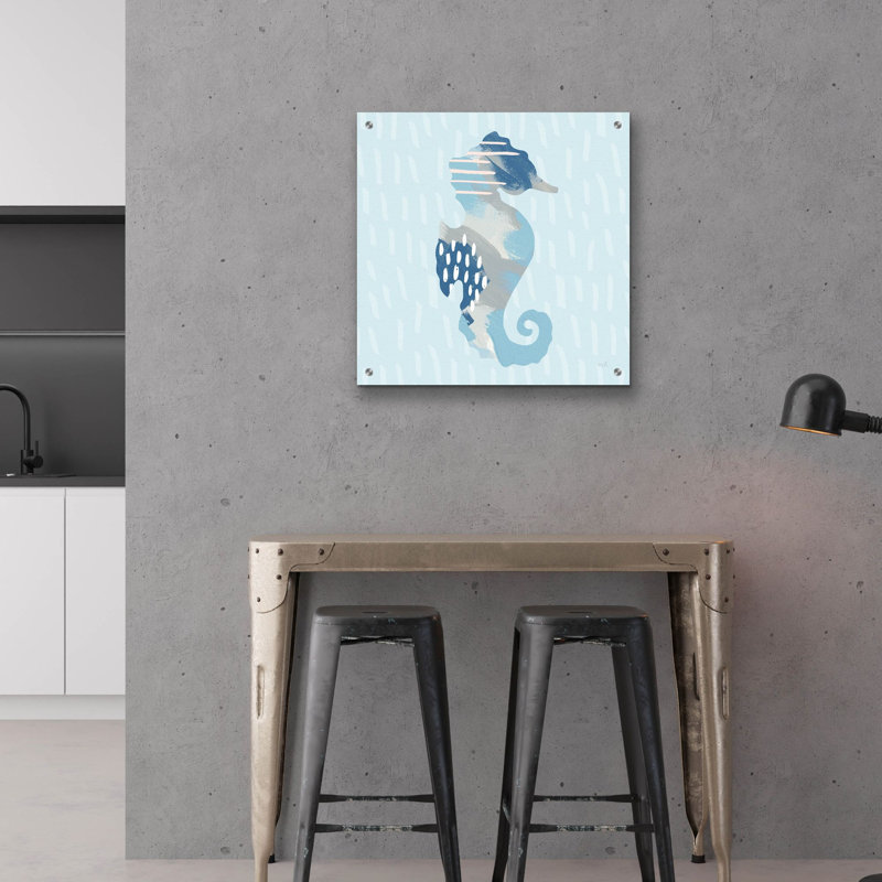 «Coastal Cool 1» par Moira Hershey, art mural en verre acrylique, H 24 po x l 24 po x P 0,2 po