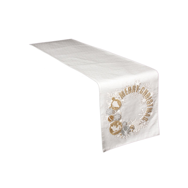 Ryerson Ornament Wreath Christmas Table Runner