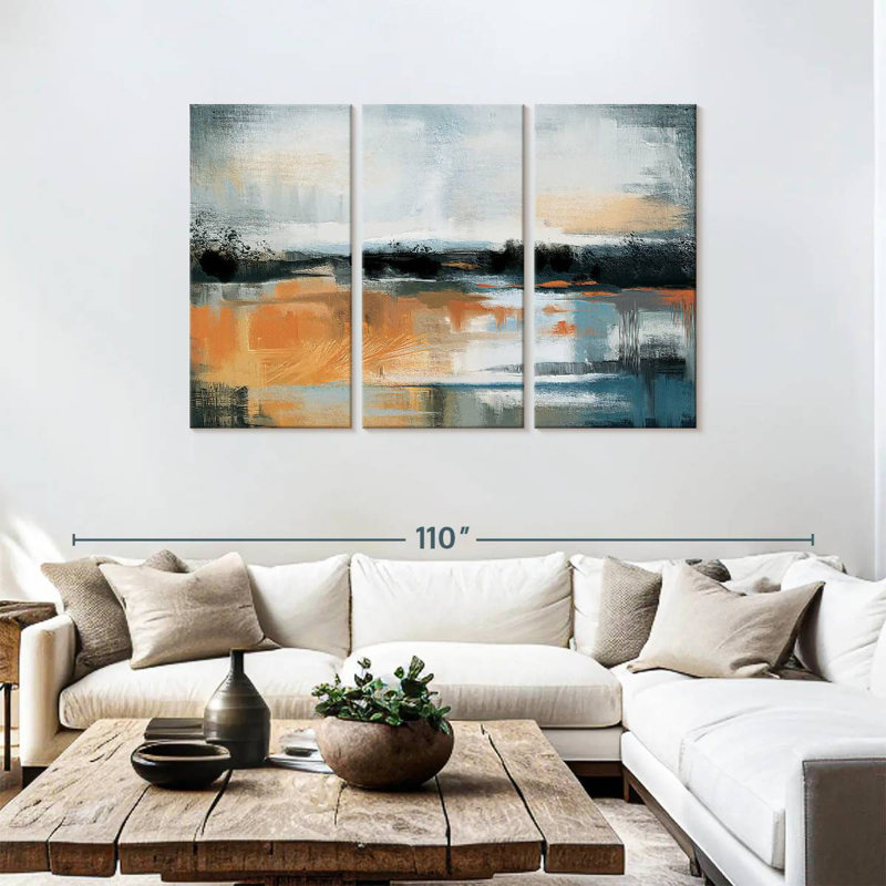 Avery Sunstruck Abstract Landscape, 48" H x 74" W
