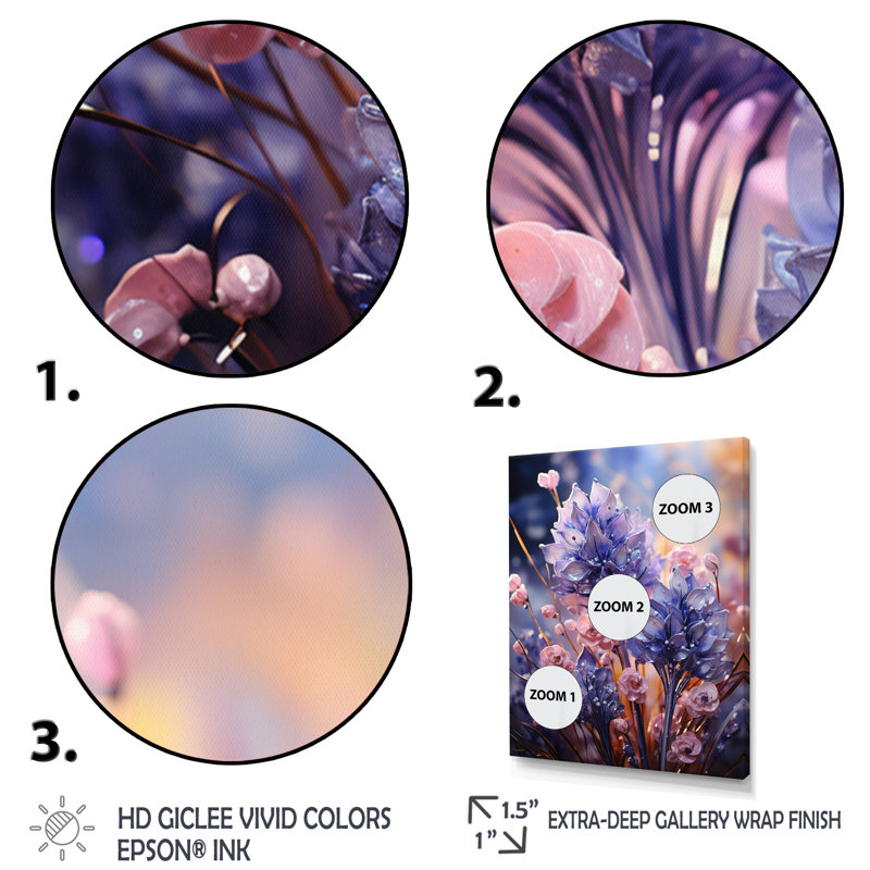 «Meadow Lavender Bliss I», impressions sur toile florales et botaniques, Toile tendue, H 32 po x l 24 po x P 1 po