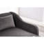 Chaise longue élégante en velours gris et rembourrage en mousse à la mode avec fabrication en bois massif-572486879